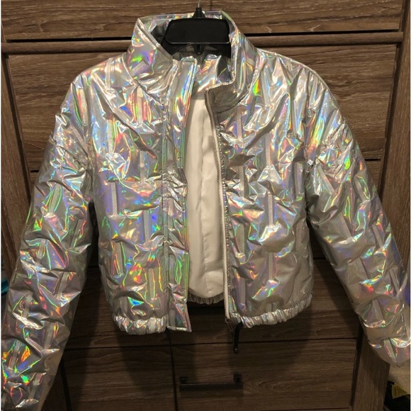 K TOÖ Holographic Puffer Jacket - Picture 1 of 10